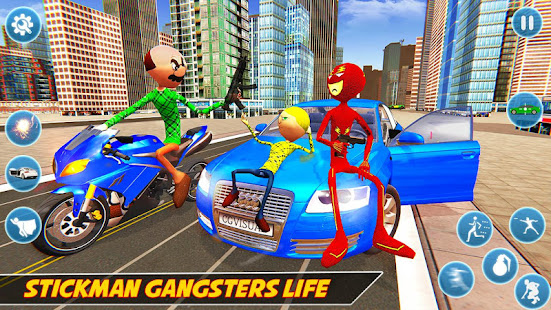 Flash Stickman Rope Hero u2013 Speed Hero Crime City screenshots 11