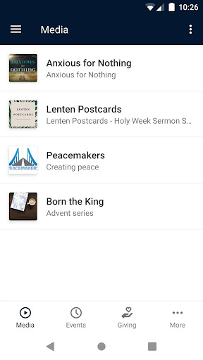 Android application Wenatchee Nazarene screenshort