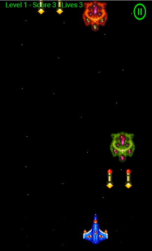 Android application Space Invaders screenshort
