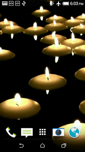 Android application Candles On The Water Video LWP screenshort