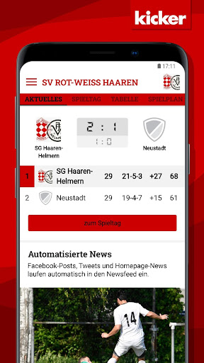Android application SG Haaren-Helmern screenshort