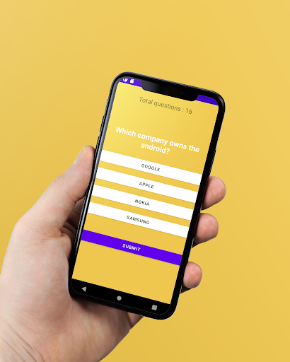 Android application Quiz Questions screenshort