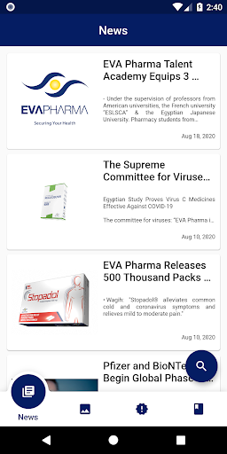 EVA internships Screen 2