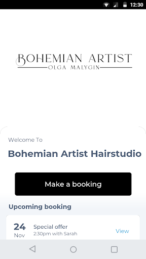 Android application Bohemian Artist Hairstudio screenshort