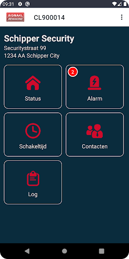 Android application Mijn SignaalBewaking screenshort