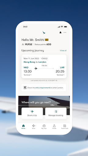 Screenshot of Cathay Pacific