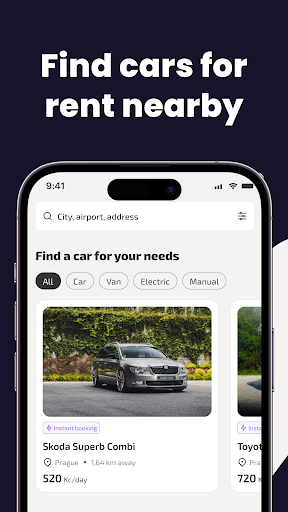 Android application Haste Carsharing screenshort