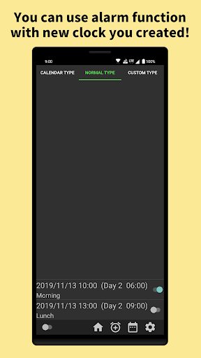 Cycle changeable clock Screen 3