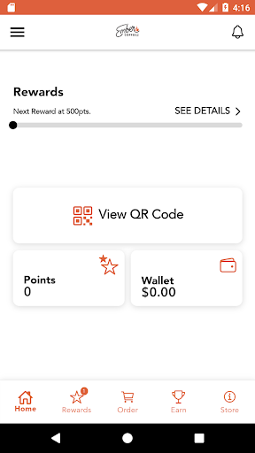 Android application Ember Coffee screenshort