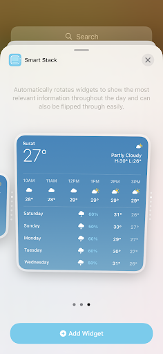 Launcher iOS Widgets Screen 3