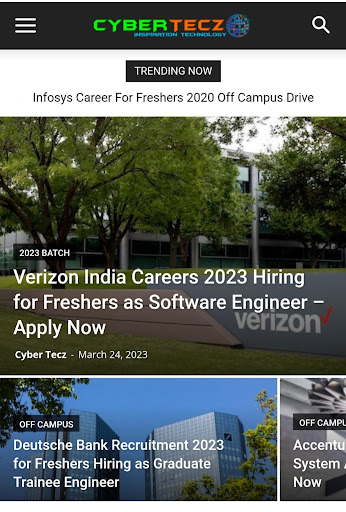 Android application CyberTecz Jobs screenshort