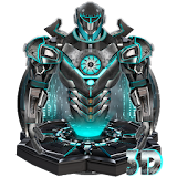 3d neon iron hero theme icon