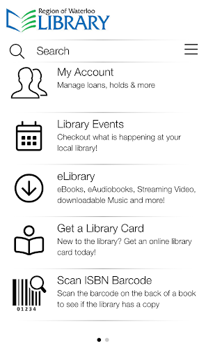 Android application Region of Waterloo Library screenshort
