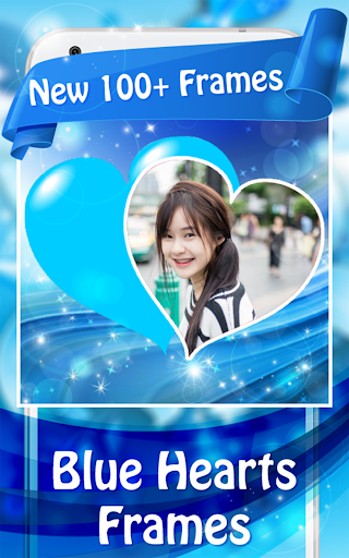 Android application Blue Hearts Frames screenshort