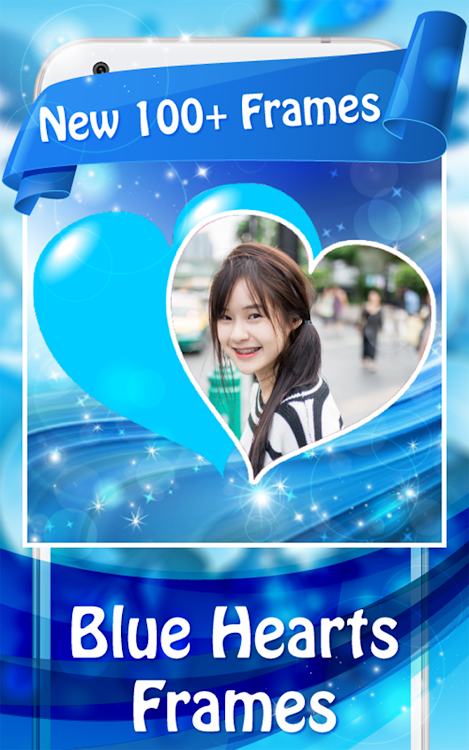 Blue Hearts Frames - New - (Android)