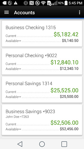 Android application ESL Mobile Banking screenshort
