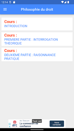 Android application Philosophie du Droit : Cours screenshort