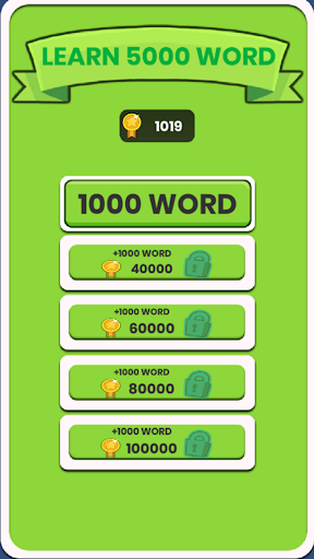 Android application Learn 5000 Word screenshort