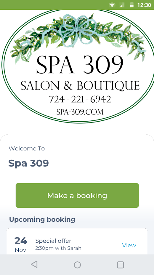 Android application Spa 309 screenshot