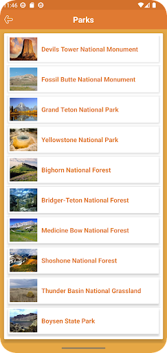Wyoming State Parks Screen 3