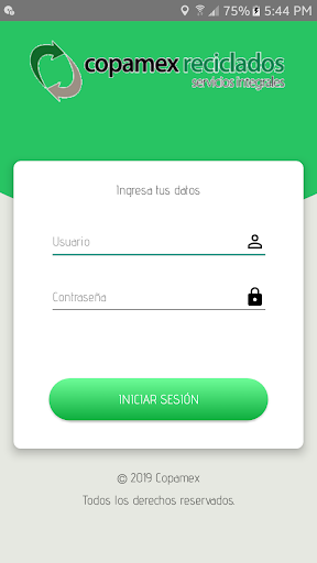 Android application Copamex Reciclados screenshort