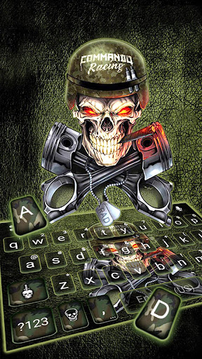 Skull Soldier Keyboard Theme Screen 2