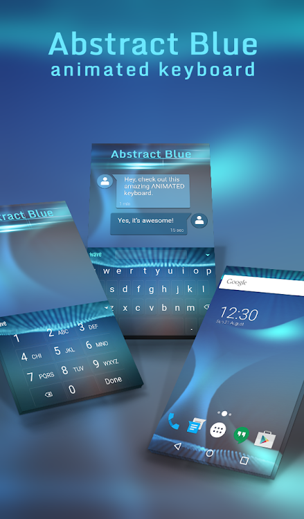 Abstract Blue Keyboard Theme - 5.10.45 - (Android)