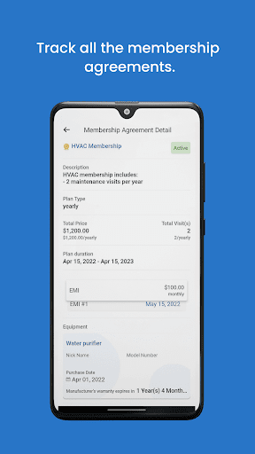 Android application jobi PRO homeowner screenshort