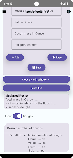 Recipe Tools Pro Screen 3
