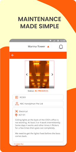 Android application MaintainSimple screenshort