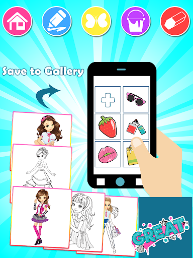 Screenshot of Fashion Coloring Book