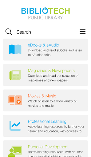 Screenshot of BiblioTech Public Library