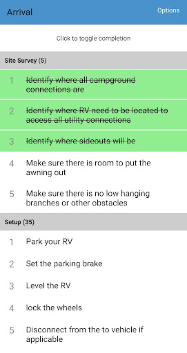 RV Tasker Checklists And More Screen 3