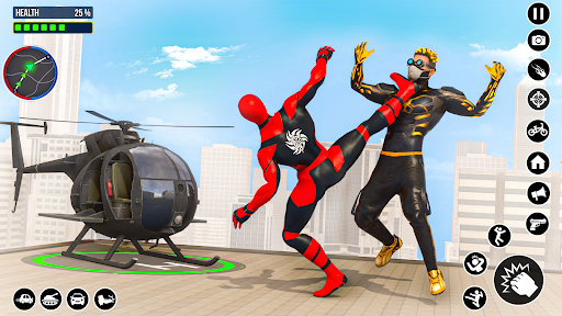 Android application Spider Rope Game Gangster Hero screenshort