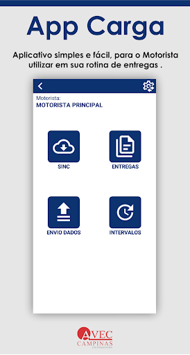 Android application Avec Campinas - Carga screenshort