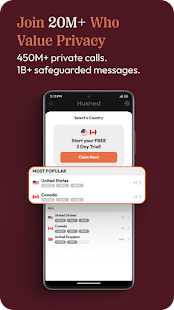 Hushed: US Second Phone Number Screenshot