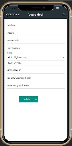 QR Vcard Screen 2