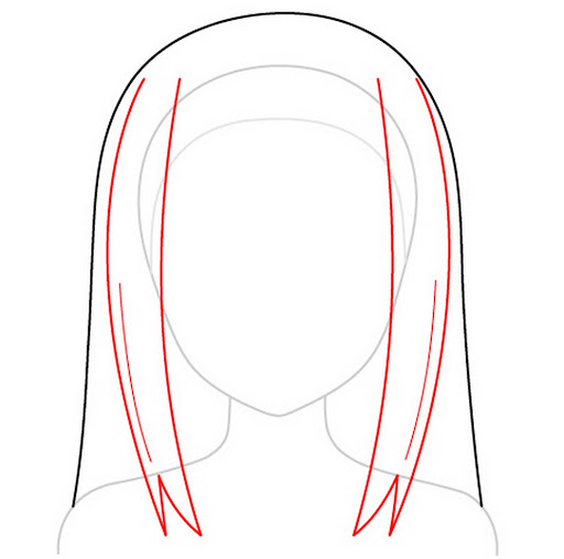 How to draw anime hair