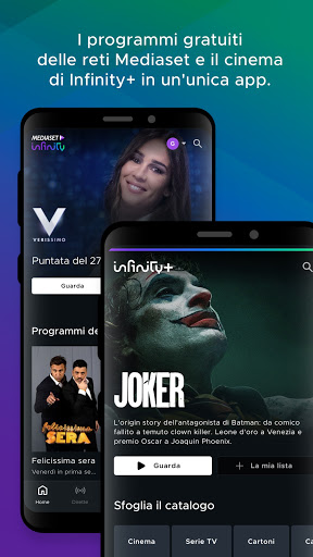 Android application Mediaset Infinity TV screenshort