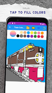 Trem para colorir
