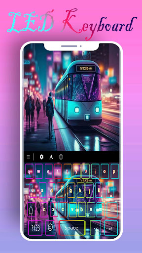 Android application Tramway Neon Led Keyboard screenshort