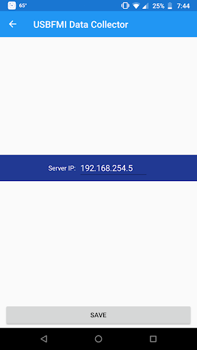 USBFMI Data Collector Screen 2