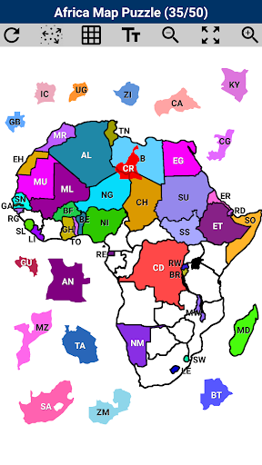 Screenshot of Africa Map Puzzle