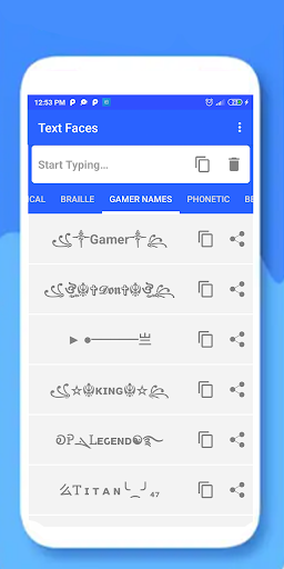 Text Faces - Stylish Text Sym