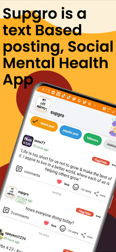 Screenshot of Vent, Share, Heal, Connect