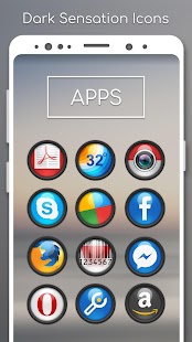 Dark Sensation -  Icon Pack Tangkapan layar