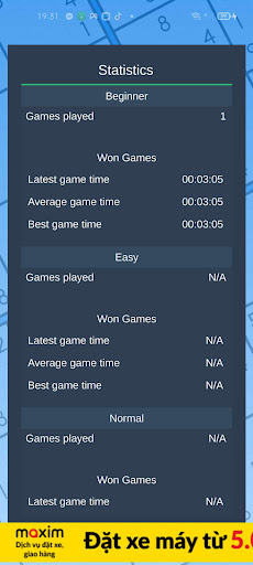 Android application Sudoku screenshort