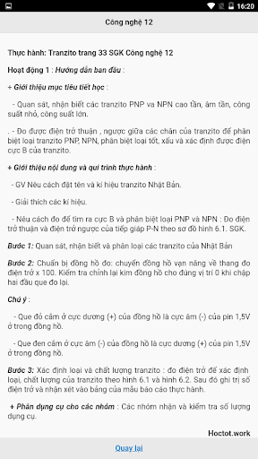 Học tốt Công nghệ 12 Screen 2