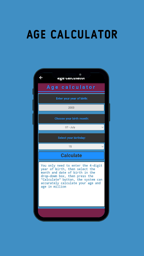 Age calculator Screen 2