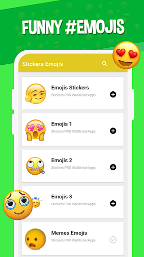 Android application Stickers Emojis WAStickerApps screenshort